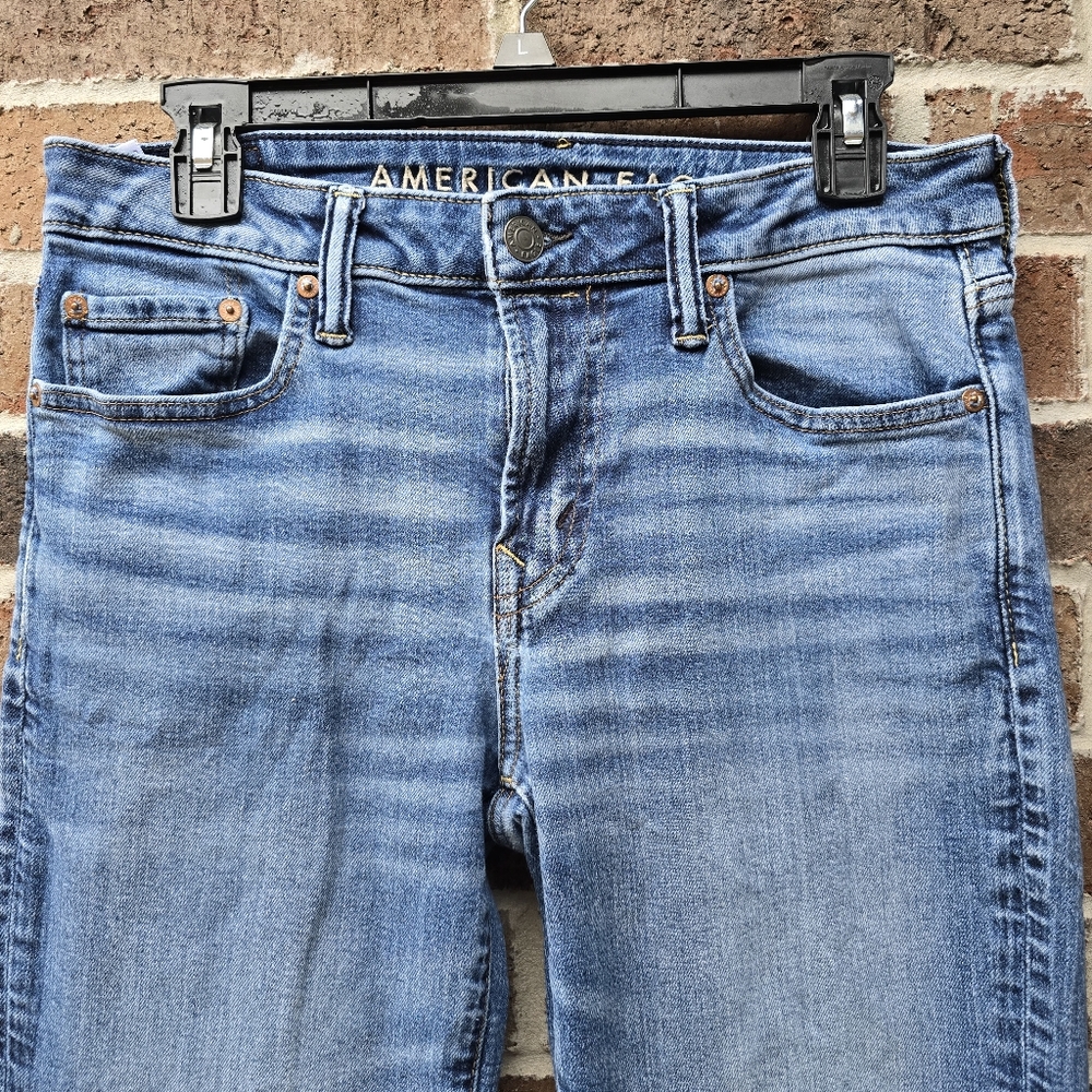 American Eagle Outfitters Light Blue Boot Cut Jeans Airflex - Picture 2 of 9